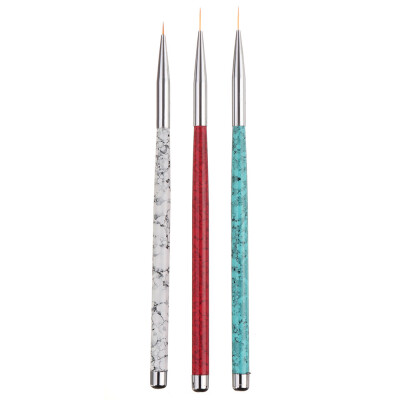 

Toponeto 3pcs Nail Pens Dali Stone Grain Pull Pen Paint Pen Nail Art Pen