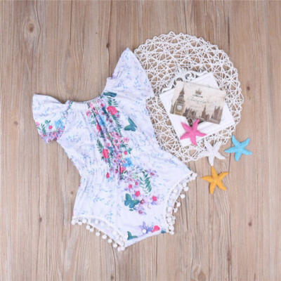 

Newborn Baby Girls Floral Romper Short Sleeve Jumpsuit Bodysuit Playsuit Outfits