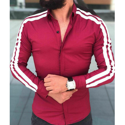 

A Luxury Fashion Mens Slim Fit Shirt Long Sleeve Dress Shirts Casual Shirt Tops