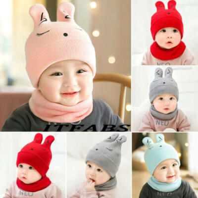 

Newborn Kids Baby Boy Girl Pom Hat Winter Warm Crochet Knit Bobble Beanie Cap US