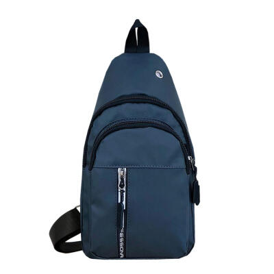 

Solid Color Shoulder Bag Men Chest Pack Oxford Travel Crossbody Small Bags