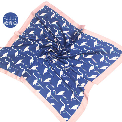 

Ins Han Feng Korea Spring&Autumn Small Square Scarf Womens Tide Flamingo Professional Decoration Scarf Scarf Turban