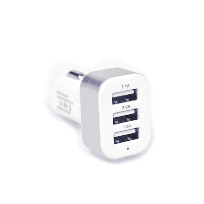 

Car Phone Charger Three Port High-capacity Car Adapter Rose Red