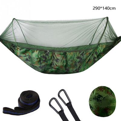 

Outdoor Mosquito Net Parachute Hammock Portable Camping Hanging Sleeping Bed High Strength Sleeping Swing 290x140cm