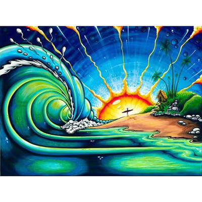 

5D DIY Full Drill Diamond Painting Cartoon Sea Wave Cross Stitch Embroidery