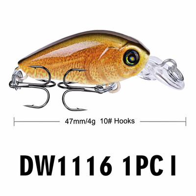 

VISSEN 5PCS New rock fishing bait freshwater sea fishing bait 4G47MM plastic bionic bait mini bait lure plastic hard bait trollin