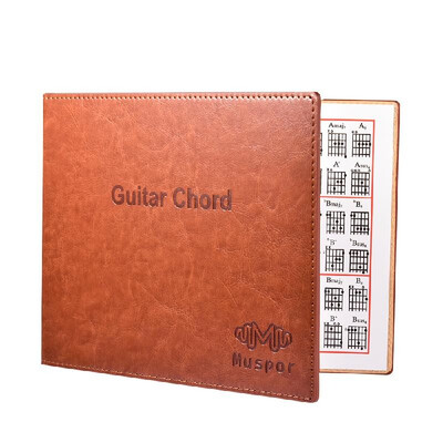 

Guitar Chord Book Chart PU Leather Cover 6 string Paperback Guitar Chords Tablature Guitars Finger Exercise Sheet