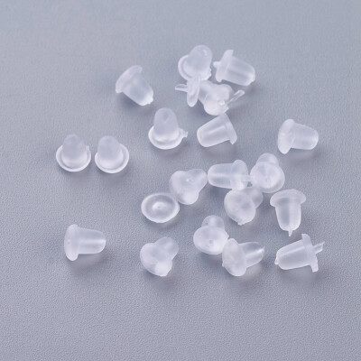 

Plastic Earring Ear Nuts Earrings Backs Clear 5x4mm Hole 05mm