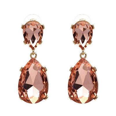 

JURAN New Exquisite Full Crystal Drop Dangle Earrings Shiny Water Drop Brincos Rhinestone Fashion Maxi Statement Party Jewelry