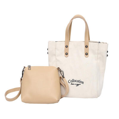

Casual Women Girl Canvas Hasp Handbags Mini Leather Shoulder Messenger Bags