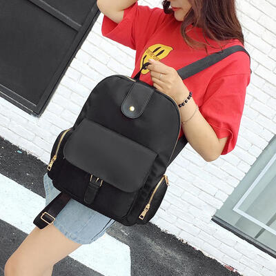 

Waterproof Women Nylon Shoulder Backpack Preppy Style Travel School Bags