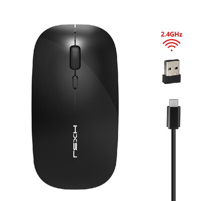 

HXSJ M60 Wireless Mouse 24G Optical Silent Mouse USB Type C Nano Receiver 1600 DPI for PC Laptop