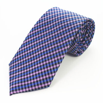

Direct sales wholesale processing trendy fashion yarn-dyed jacquard tie lattice jacquard tie Europe&the United States new tie