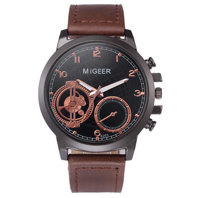 

Gobestart MIGEER High-End Fashion Mens Stainless Steel Watch Analog Alloy Quartz Watch