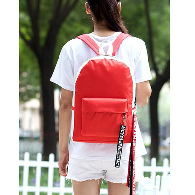 

Fashion Women Girls Backpack Contrast Color Large Capacity Student Schoolbag Laptop Travel Bag