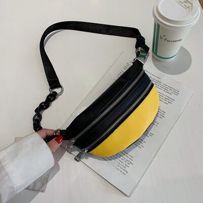 

Summer new bag female 2019 new Korean version of the wild shoulder slung ins tide fashion pockets color chest bag