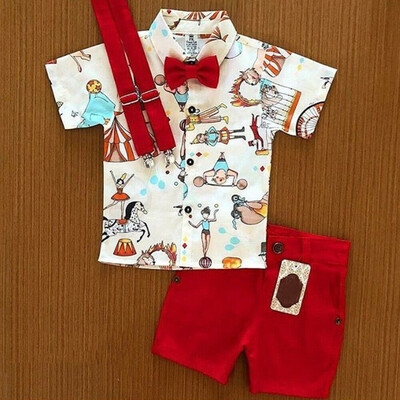 

2pcs Cute Toddler Kid Baby Boy Shirt TopsPants Shorts Clothes Outfit Set Summer