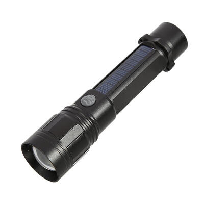 

Outdoor T6 USBSolar Charging LED 450LM Torch Telescopic Zoom Flashlight