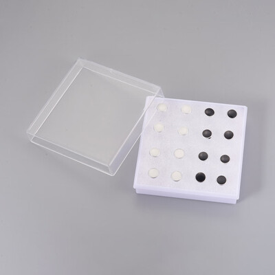 

Plastic Enamel Stud Earrings with Ear Nuts Flat Round Black & White 7x1mm Pin 1mm 8pairsbox
