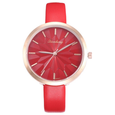 

3D literal ladies quartz watch Korean version of the simple time