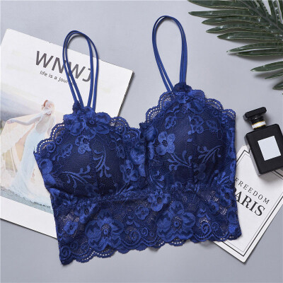 

Summer Bra Flower Hollow Out Lace Bras For Women Wire Free Soft Full Cup Underwear Women Seamless Bras Bralette Sexy Lingerie