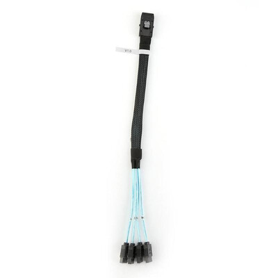 

03m Mini SAS 4i SFF-8087 36-Pin Male to 4 SATA Data Splitter Adapter Cable