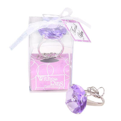 

Engagement Ring Keychain Key Chain Wedding Favors Bridal Shower Favors