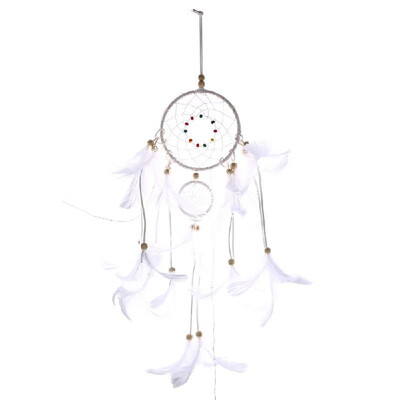 

Feather Dream Catcher with 20 LEDs String Lights Handmade Wall Hanging Decoration Bedroom Home Ornaments