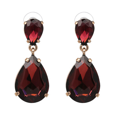 

2019 New Arrival Fashion Luxury Statement Jewelry Big Crystsal Pendant Dangle Earring Sweety For Women Wholesale J50048