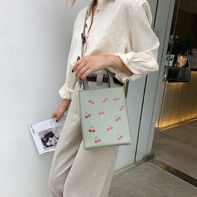 

Qiao Bani 2019 new Korean fashion Dongdaemun printing small cherry killer bag shoulder shoulder diagonal female bag