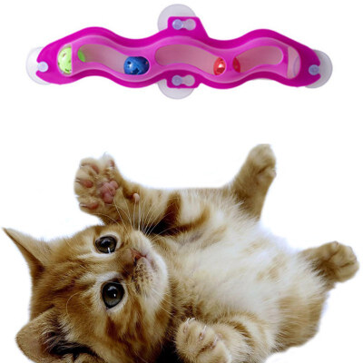 

Pet Cat Toys Window Sucker Ball Track With 3 Balls Interactive Fun Kitty Cats Kittens Play Exercise Tool For Gatos