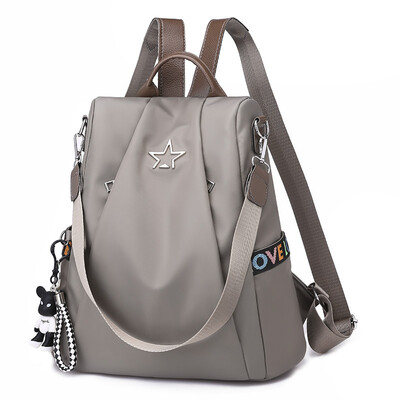 

Waterproof&theft-proof shoulder bag lady backpack Chao Oxford canvas leisure schoolbag lady travel bag