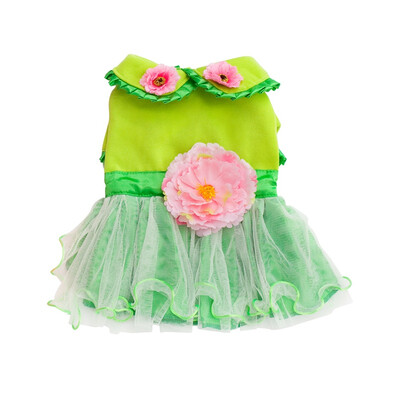 

Fleece Dog Dress Peony Style Small Pet Cat Skirt Clothes Puppy Winter Apparels Wedding Gift Costume roupa cachorro perros