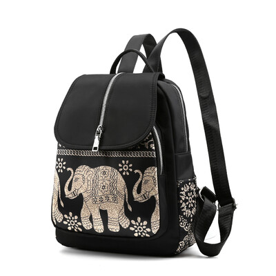 

Leisure backpack female national style printed backpack female backpack travel bag female