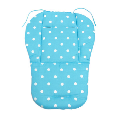 

Baby Infant Stroller Seat Pushchair Cushion Cotton Mat White Dot