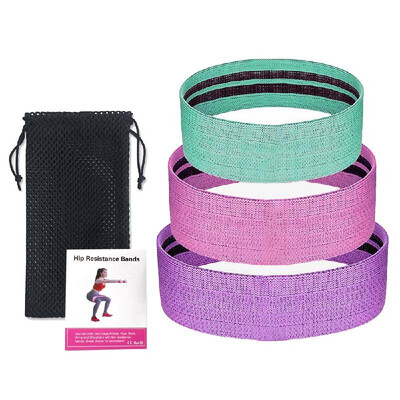 

3PCS Sports Exercise Resistance Loop Bands Set Elastic Booty Band Set for Yoga Home Gym Training