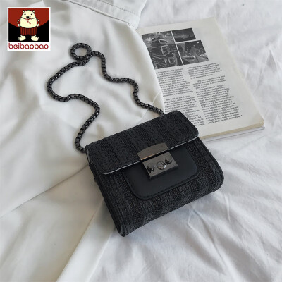 

On the new small bag girl 2019 new fashion chain single shoulder bag foreign air leisure straw woven oblique satchel bag