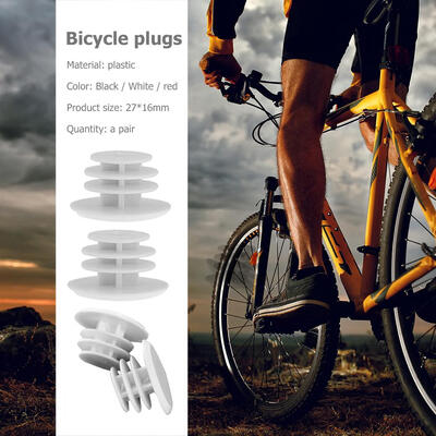 

1 Pair Mountain Road Bike Handlebar End Plugs Plastic Caps Bicycle Parts