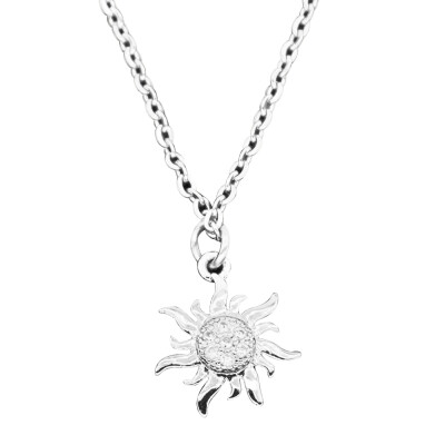 

Fashion Jewelry Womens Shiny Rhinestone Sun Pendant Necklace Christmas Gift