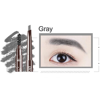 

Headed Eyebrow Pencil with Eyebrow Brush Triangle Pen Head Automatic Rotation Waterproof And Sweat-proof 3D Makeup Dark Coffee