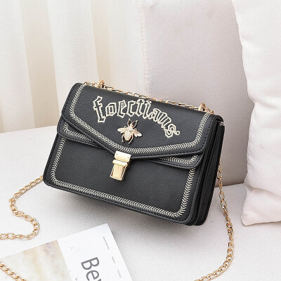 

Womens Bag New Chaozhou Korean Version Baitie Single Shoulder Slant Bag Fashion Womens Simple Square Bag