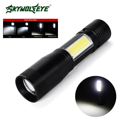 

Saidsome Zoomable Mini Flashlight XPE Q5COB LED Torch Lamp Penlight AA14500 4 Modes flashlight lamp