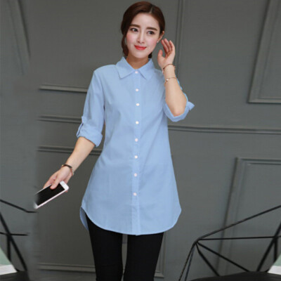 

Summer Full Sleeve Loose Women Blouses Shirt White Shirt Korean Plus size Shirt Cotton Tops Female Blusas