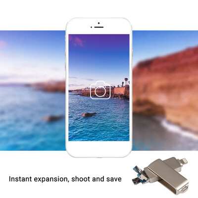 

USB Flash Drive 3 in 1 LightningMicro USBUSB 20 for iPhone iPad Mini Memory Stick 16GB 32GB 64GB 128GB Pen Drive U Disk