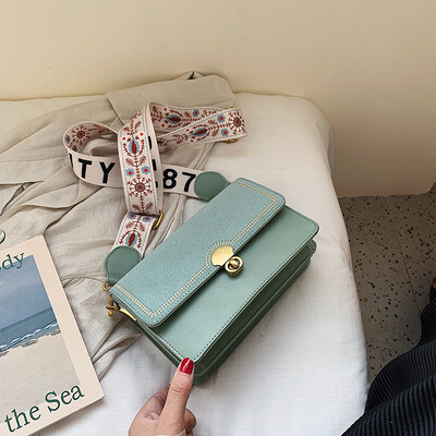 

Qiao Bani 2019 new early autumn new Korean chic fashion frosted ribbon small square bag shoulder diagonal female bag