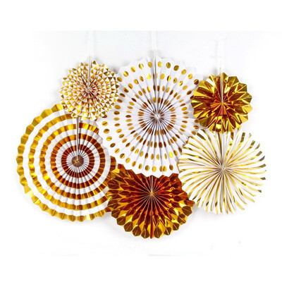 

FUNNYBUNNY Paper Fan Flower Decoration Background Wall Diy Mall Shop Opening Background Layout Birthday Party Decor Supplies