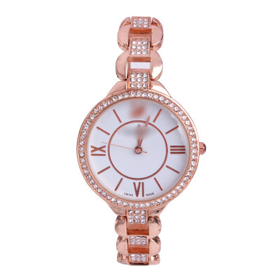 

Diamond-set dial simple temperament steel belt bracelet watch fashion trend ladies watch