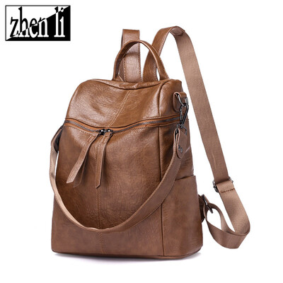 

Spring new explosions girls backpack retro wind soft face trend handbags