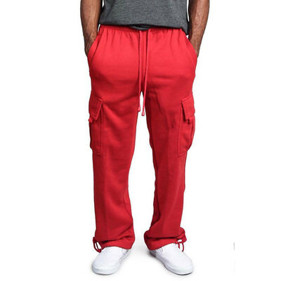 

Men Loose Fit Drawstring Cargo Trousers Work Pants Pocket Casual -3XL Big Size Tracksuit Gym Sweatpants