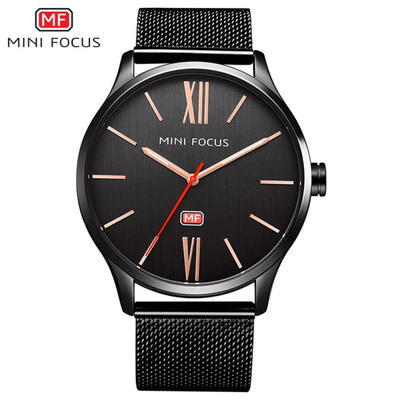 

MINI FOCUS MF0018G Casual Mens 39mm Waterproof Quartz Watch With Stainless Steel Watchband